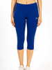 Royal Blue Women's Solid Capri pant