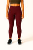 Dark Wine Women's Ankle Length Stretchable Cotton Lycra Leggings