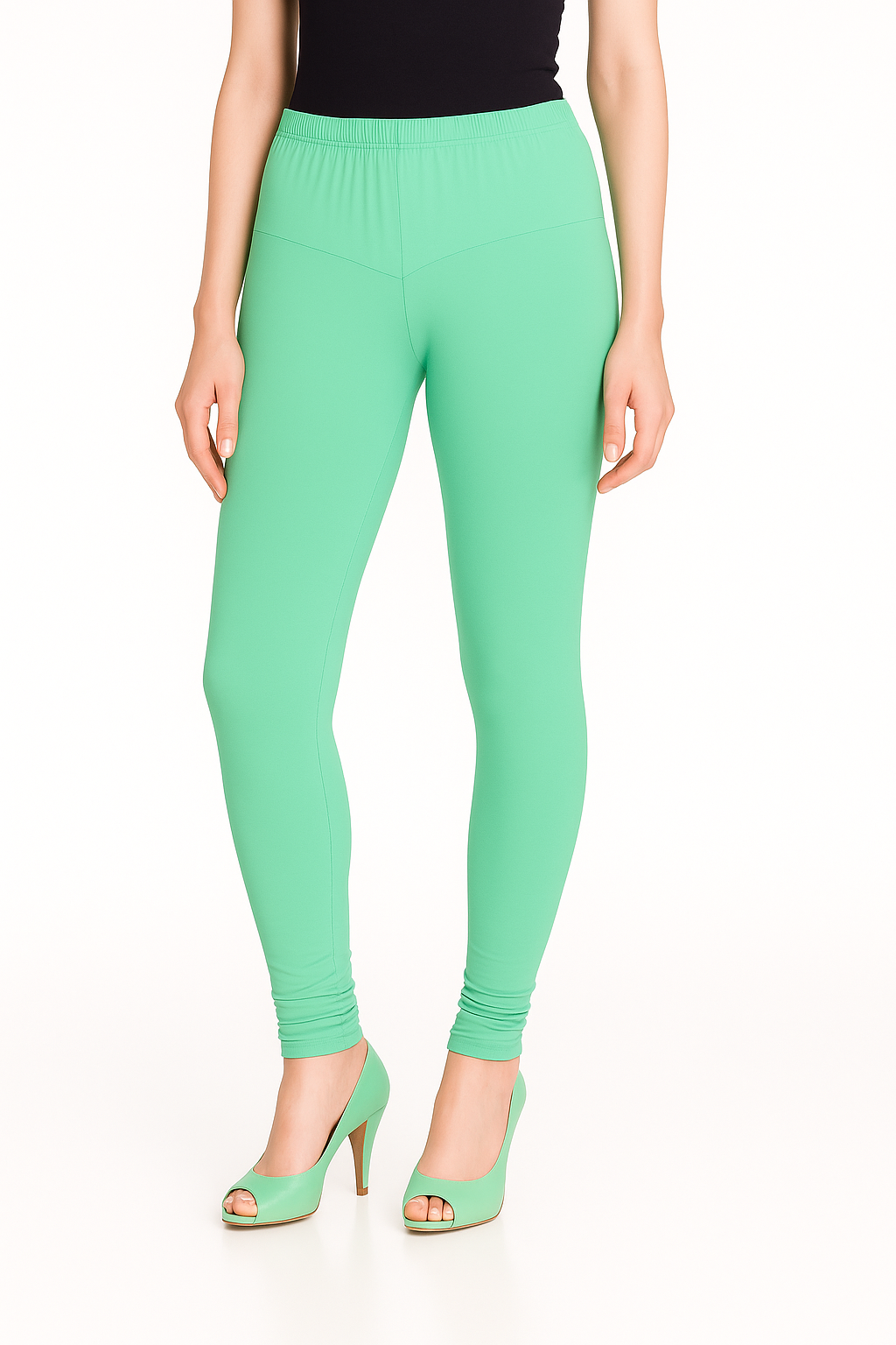 Kiwi Women's Solid Churidar Stretchable Cotton Blend Legging