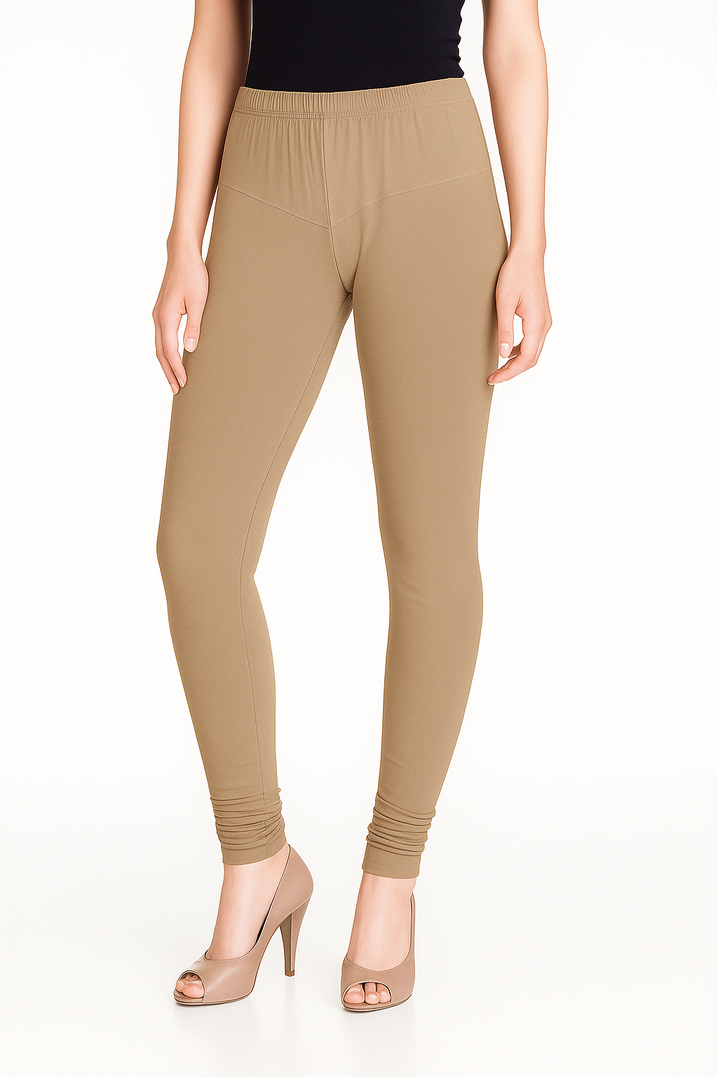 Biscuit Women's Solid Churidar Stretchable Cotton Blend Legging
