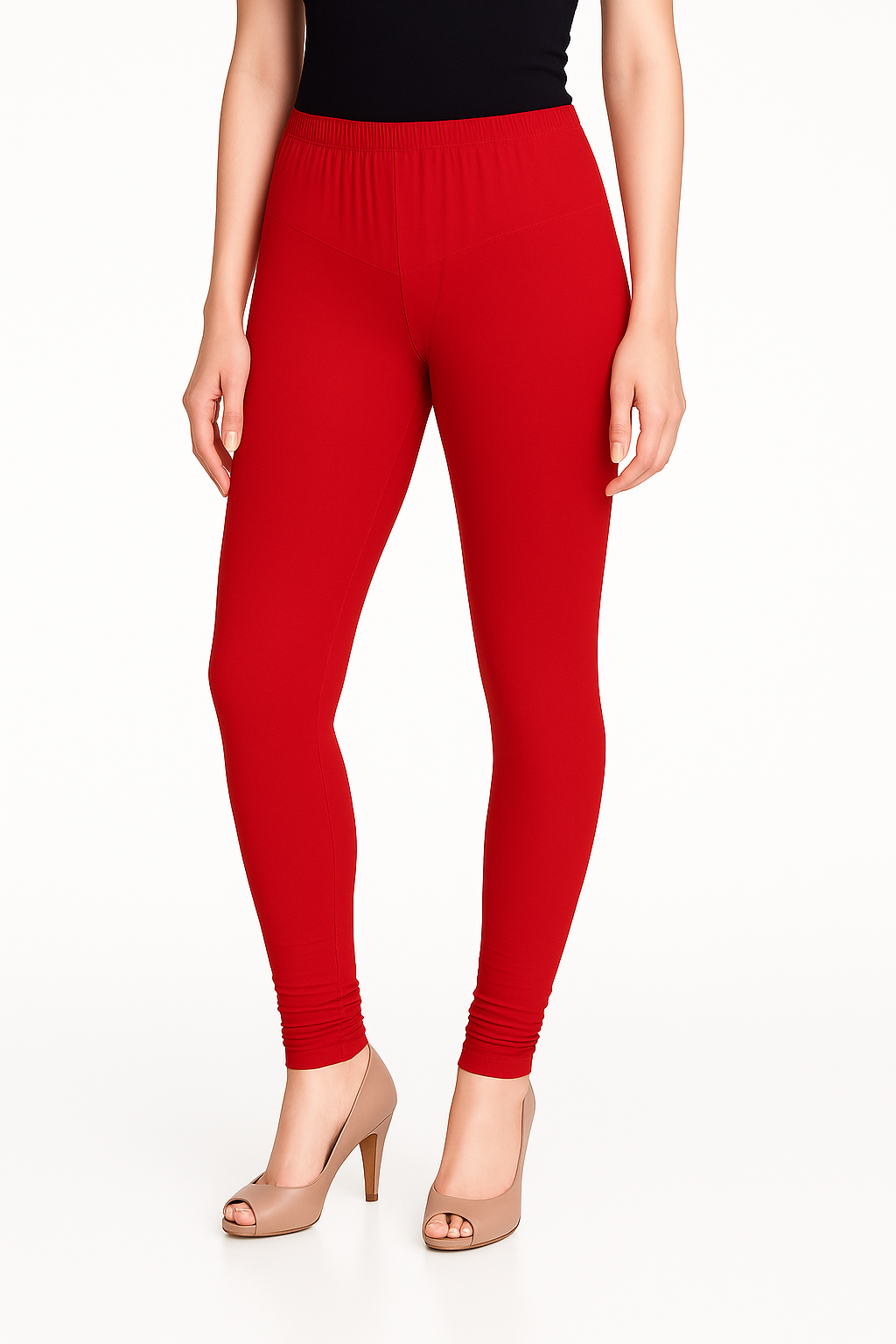 Sparking Cherry Women's Solid Churidar Stretchable Cotton Blend Legging