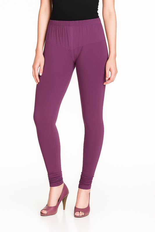 Dewberry Women's Solid Churidar Stretchable Cotton Blend Legging