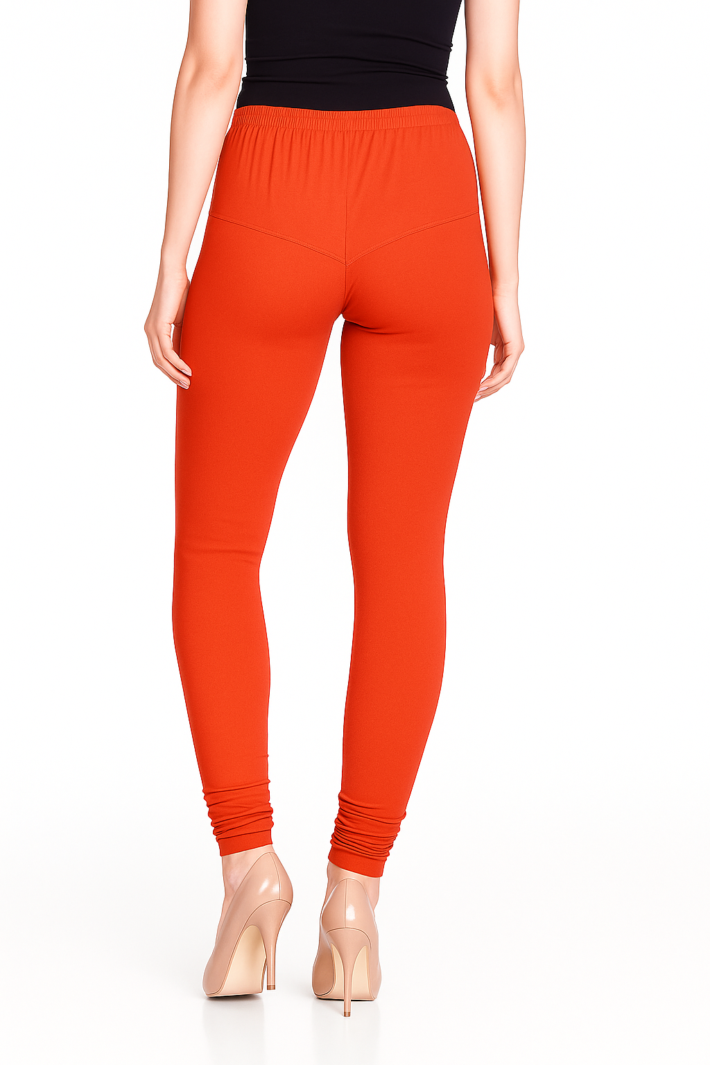 Nasturtium Women's Solid Churidar Stretchable Cotton Blend Legging