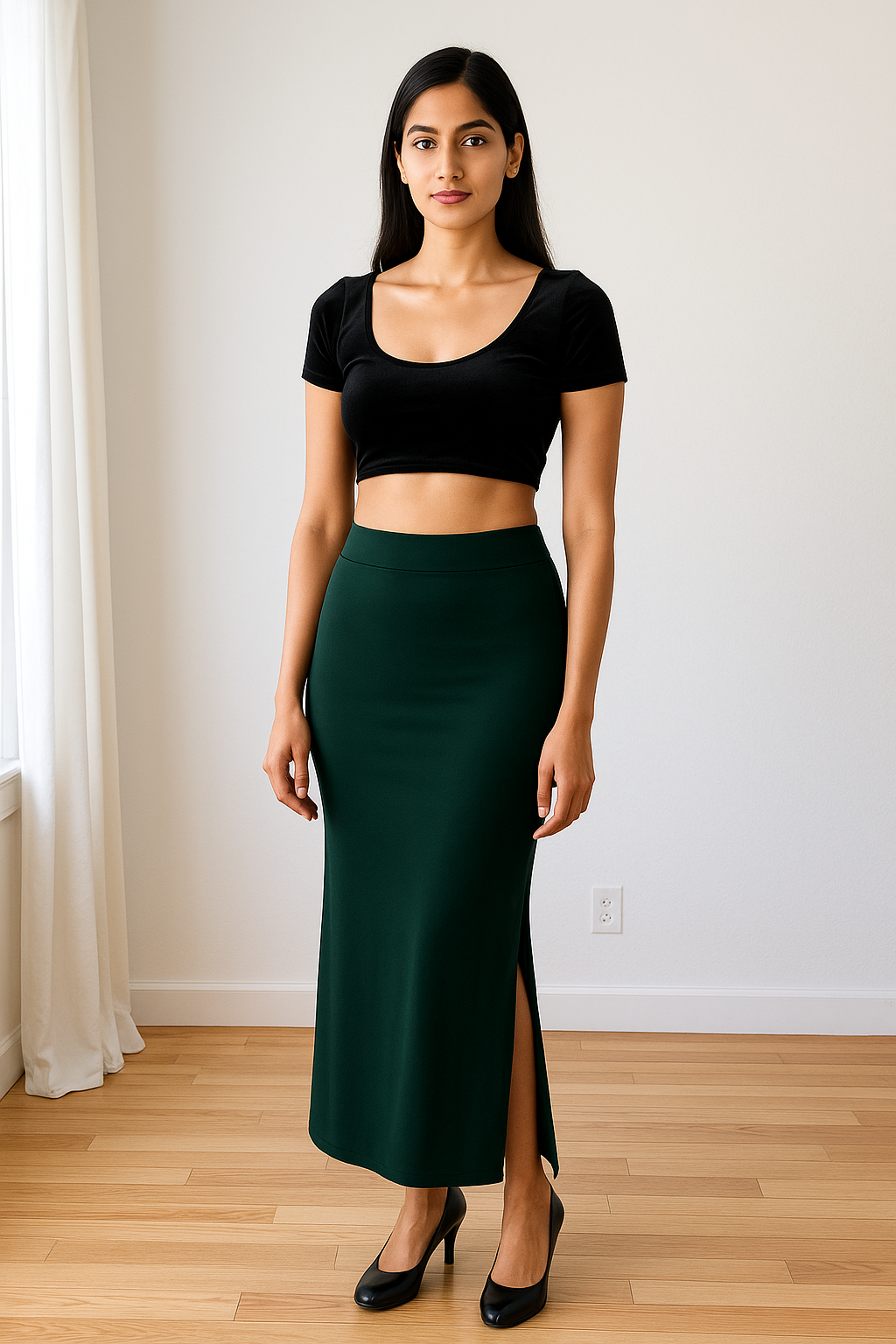 Bottle Green Women's Solid Shapewear