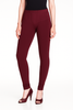 Dark Maroon Women's Solid Churidar Stretchable Cotton Blend Legging