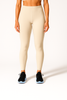 Beige Women's Ankle Length Stretchable Cotton Lycra Leggings