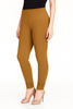 Deep Mustard Women's Solid Churidar Stretchable Cotton Blend Legging