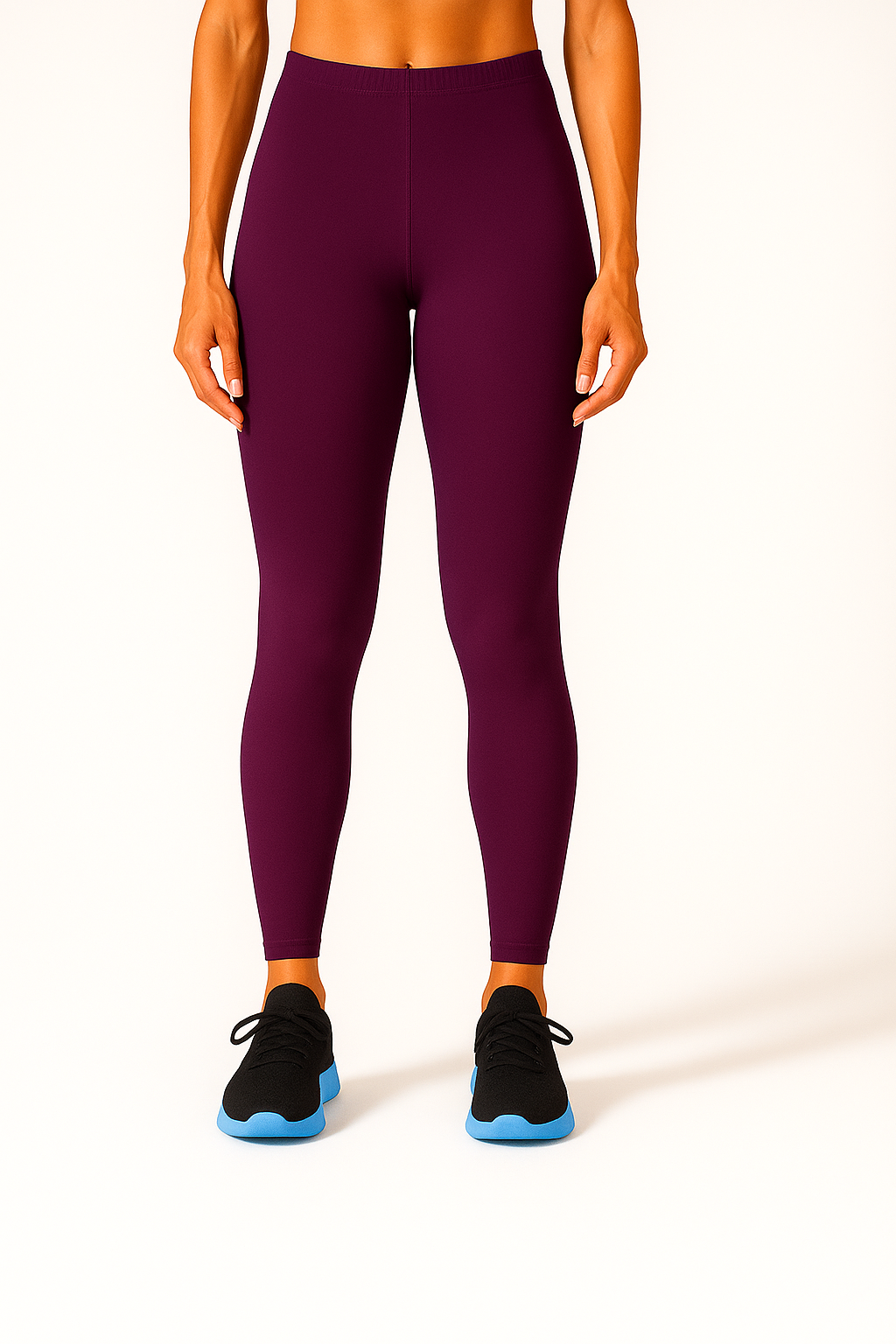 Amarnath Purple Women's Ankle Length Stretchable Cotton Lycra Leggings