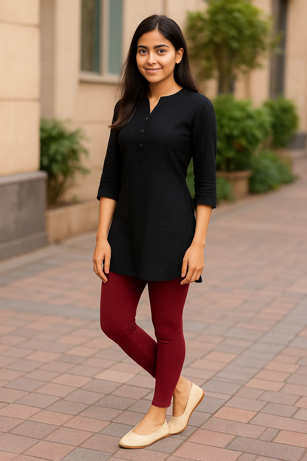 Crimson Women's Ankle Length Stretchable Cotton Lycra Leggings