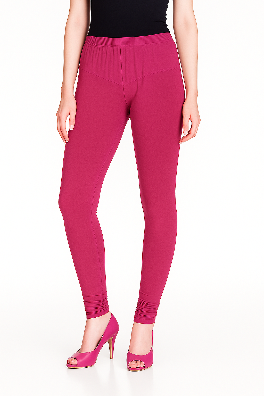 Rani Women's Solid Churidar Stretchable Cotton Blend Legging