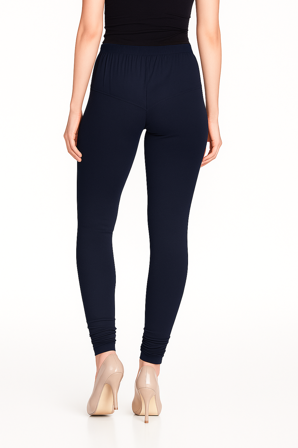 Space Cadet Women's Solid Churidar Stretchable Cotton Blend Legging