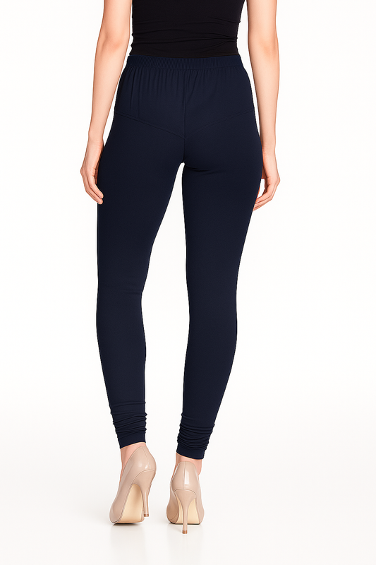 Space Cadet Women's Solid Churidar Stretchable Cotton Blend Legging