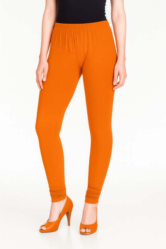 Amber Women's Solid Churidar Stretchable Cotton Blend Legging