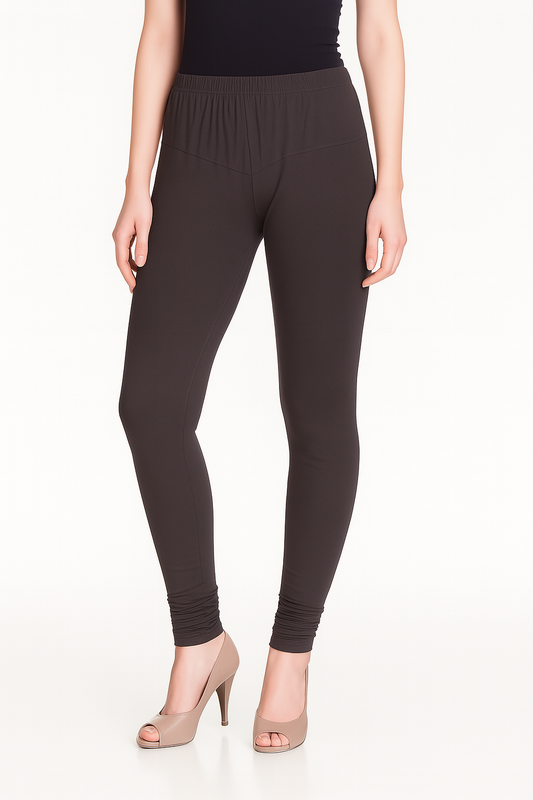 Zinc Women's Solid Churidar Stretchable Cotton Blend Legging