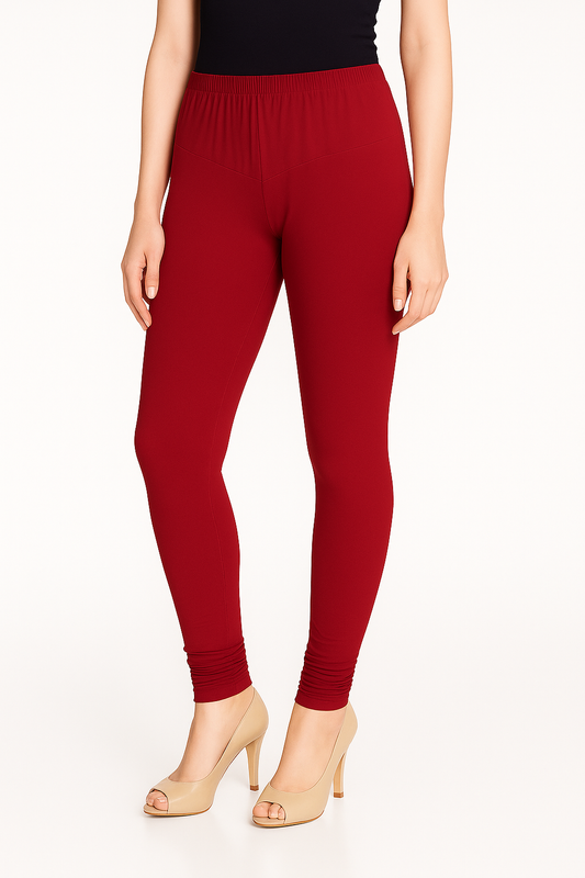 Baby Malive Women's Solid Churidar Stretchable Cotton Blend Legging