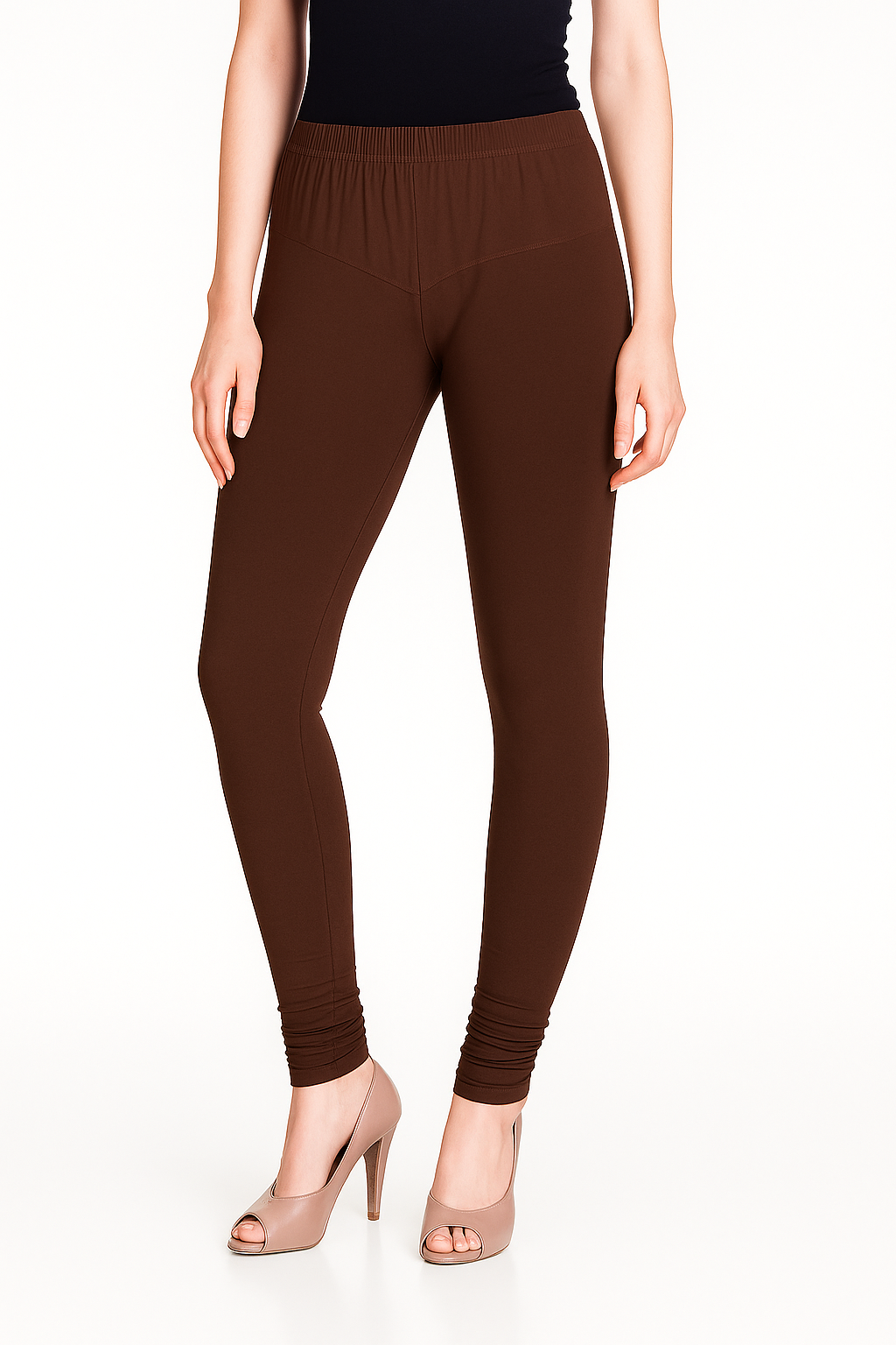 Hot Chocolate Women's Solid Churidar Stretchable Cotton Blend Legging