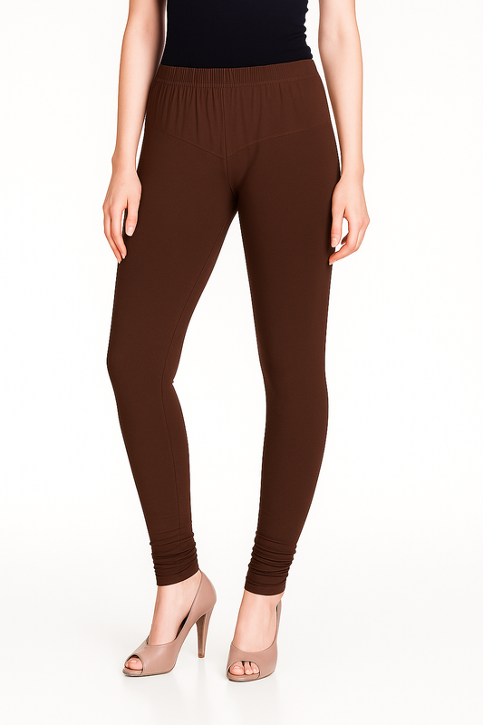 Hot Chocolate Women's Solid Churidar Stretchable Cotton Blend Legging