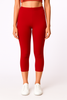 Red Women’s Solid Casual Capri