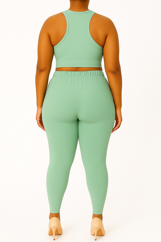 Apple Green Women's Ankle Length Plus Size Stretchable Cotton Lycra Leggings