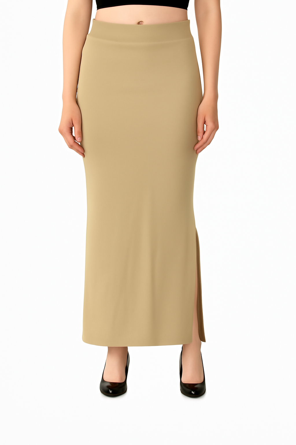 Women's Solid Fawn Slim Fit Shapewear