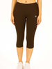 Dark Brown Women's Solid Capri pant