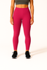 Bright Pink Women's Ankle Length Stretchable Cotton Lycra Leggings