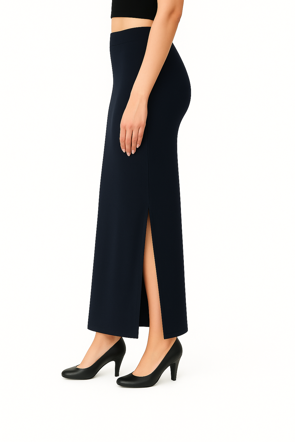 Denim Blue Women's Solid Shapewear