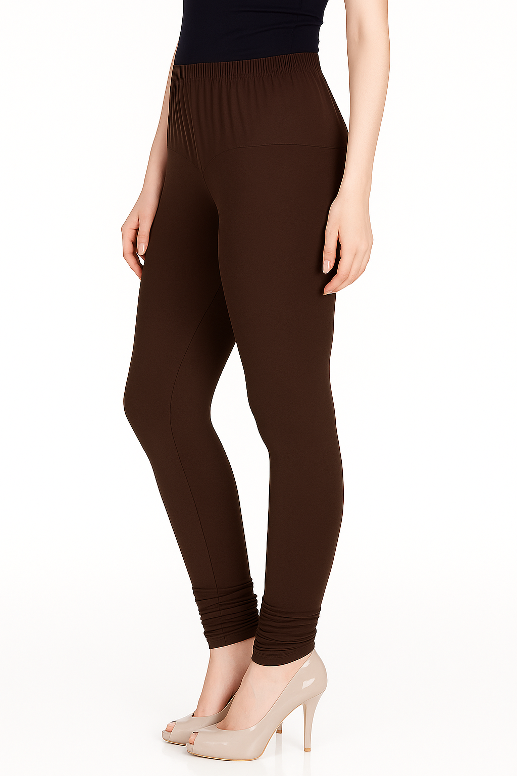 Hot Chocolate Women's Solid Churidar Stretchable Cotton Blend Legging