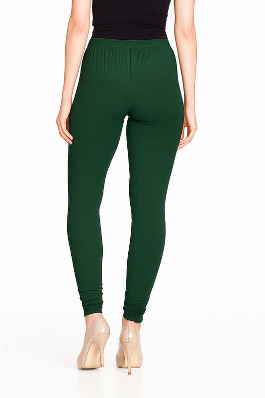 Foxtons Women's Solid Churidar Stretchable Cotton Blend Legging