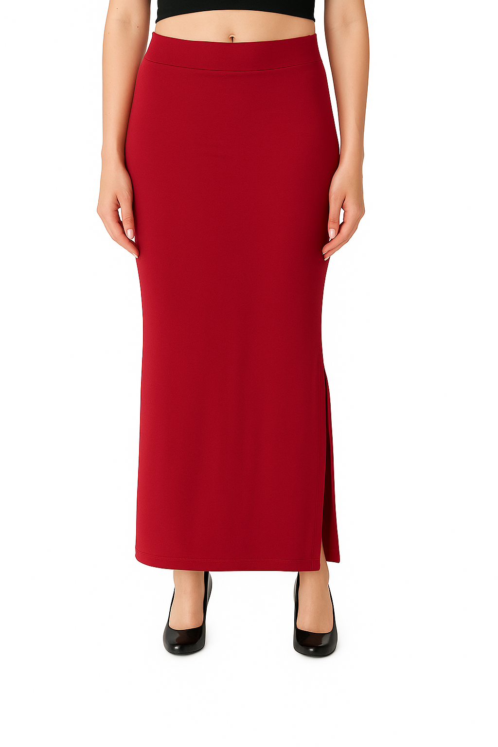Blood Red Women's Solid Shapewear