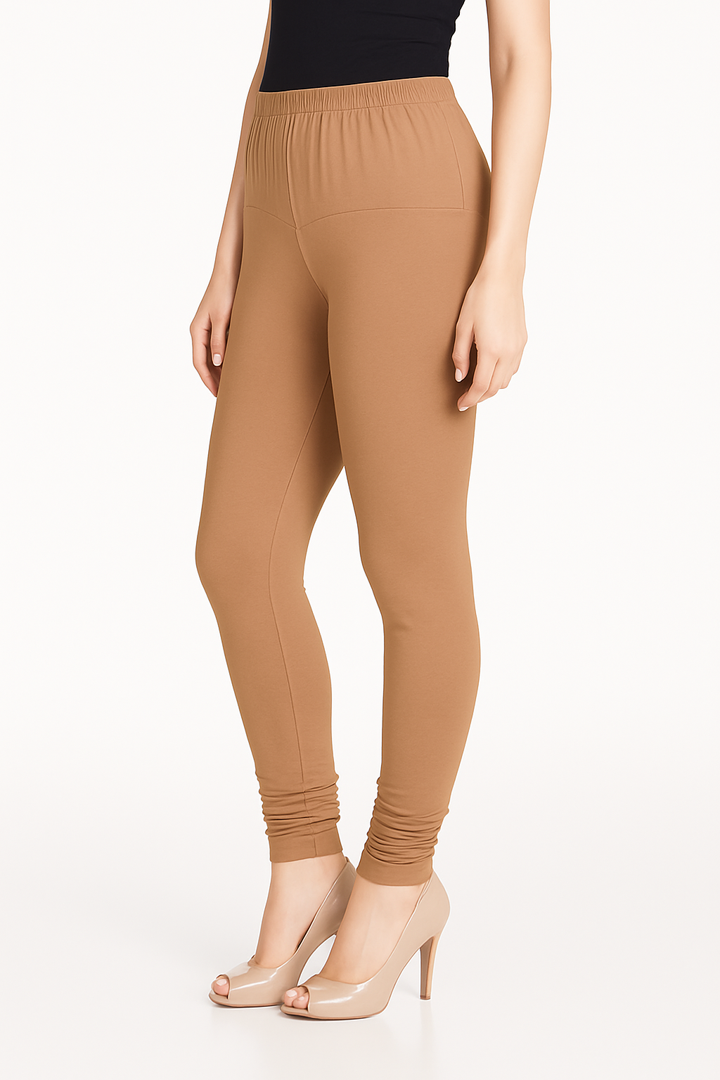 Biscuit Women's Solid Churidar Stretchable Cotton Blend Legging