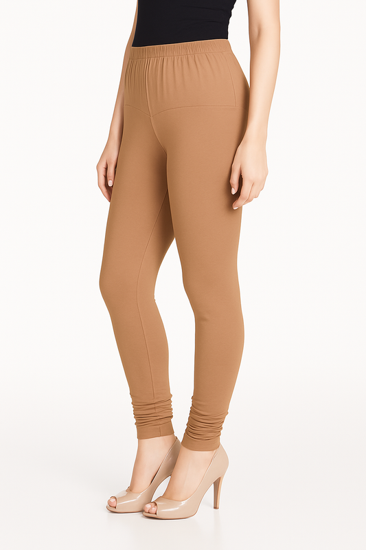 Biscuit Women's Solid Churidar Stretchable Cotton Blend Legging