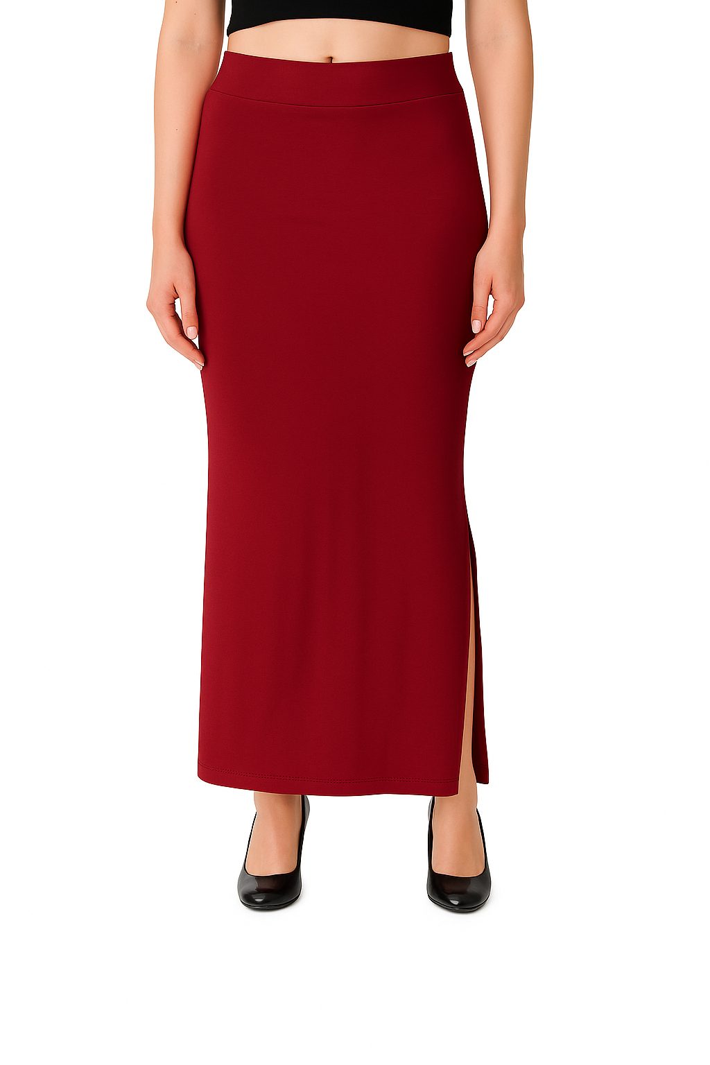 Light Maroon Women's Solid Shapewear