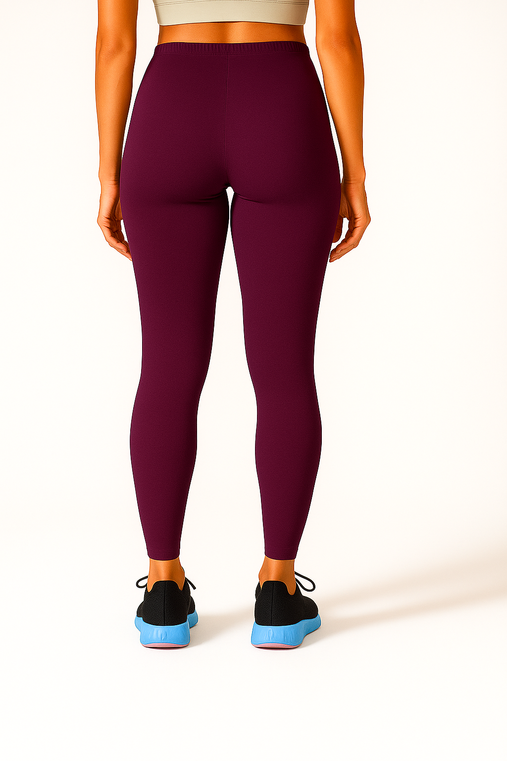 Amarnath Purple Women's Ankle Length Stretchable Cotton Lycra Leggings