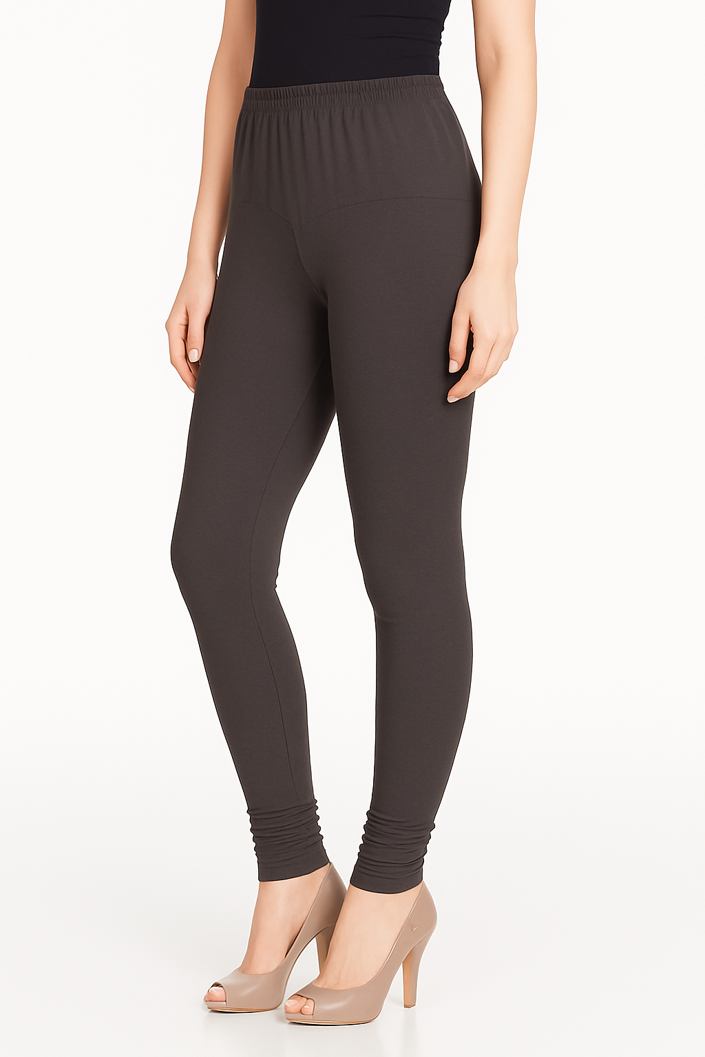 Zinc Women's Solid Churidar Stretchable Cotton Blend Legging