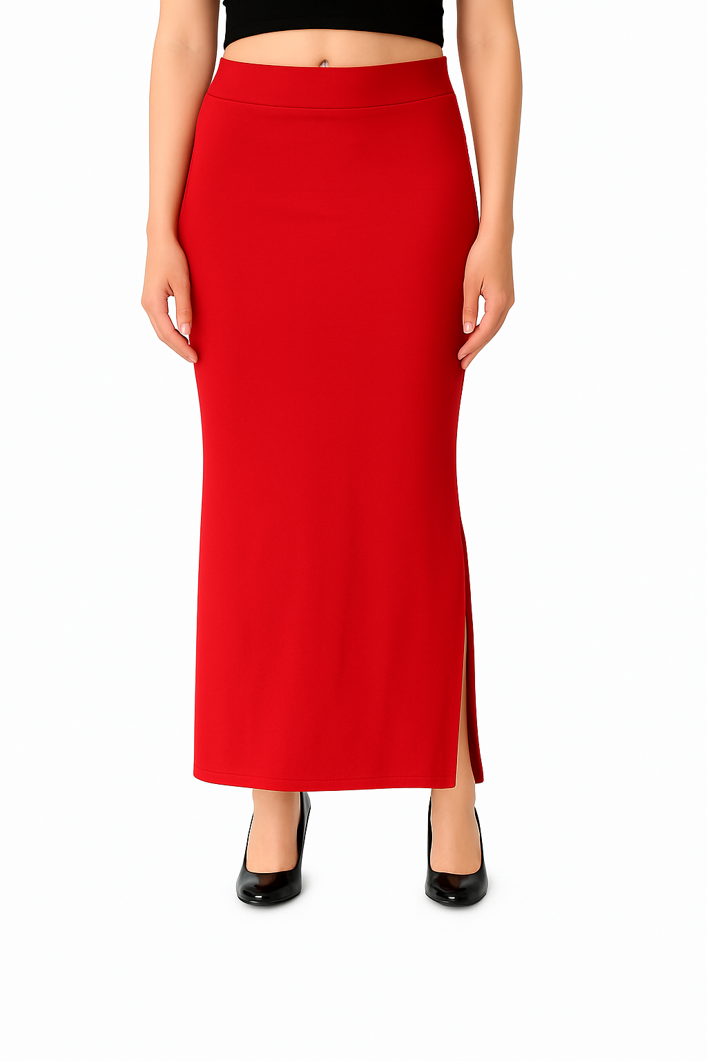 Red Women's Solid Shapewear