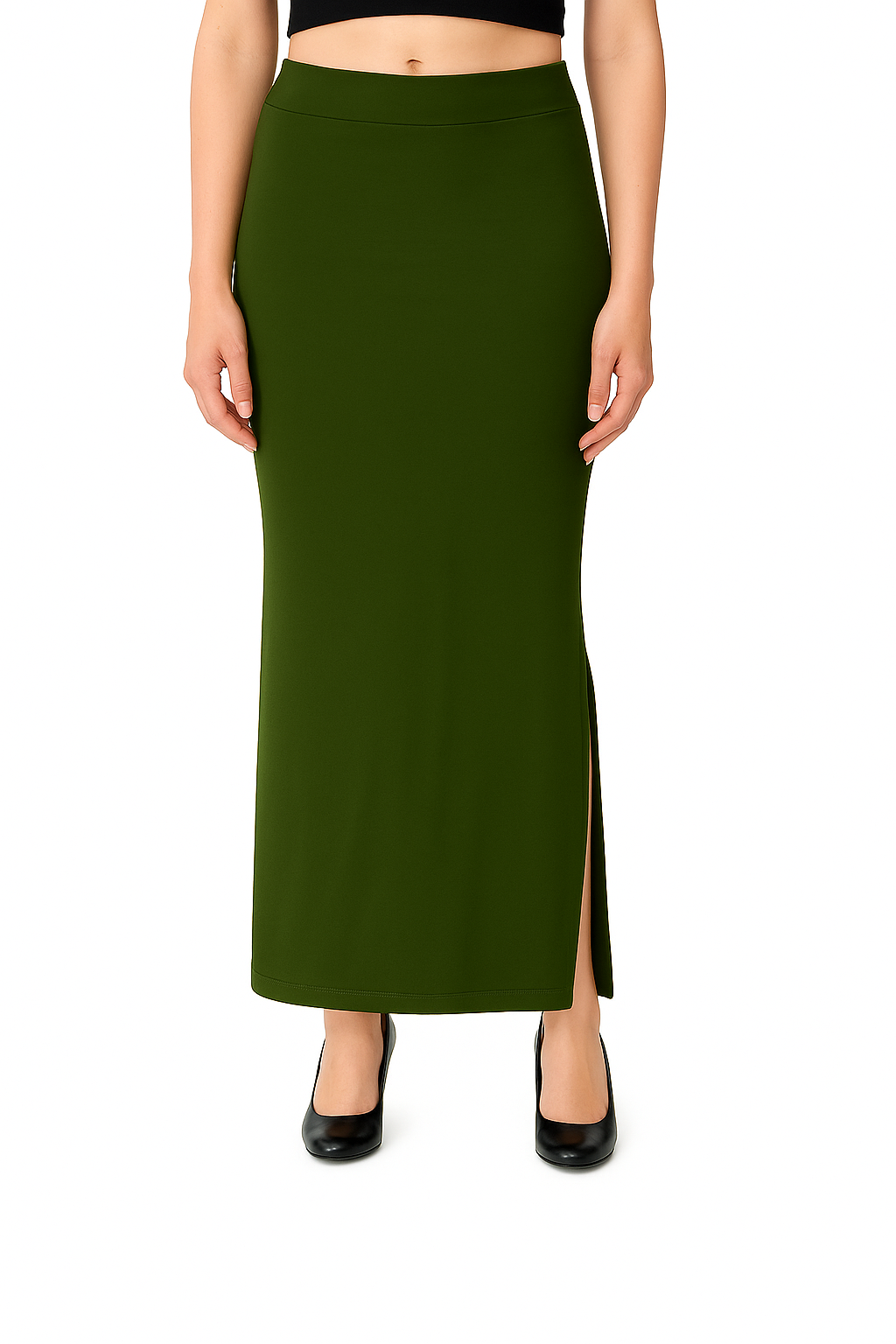 Dark Olive Women's Solid Shapewear