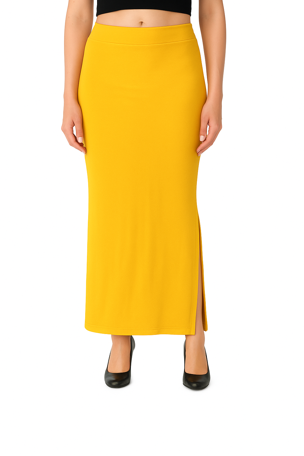 Light Mustard Women's Solid Shapewear