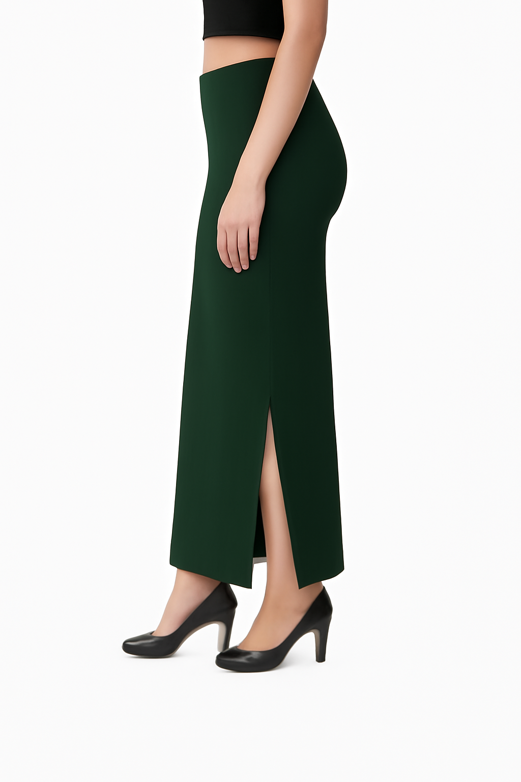 Bottle Green Women's Solid Shapewear