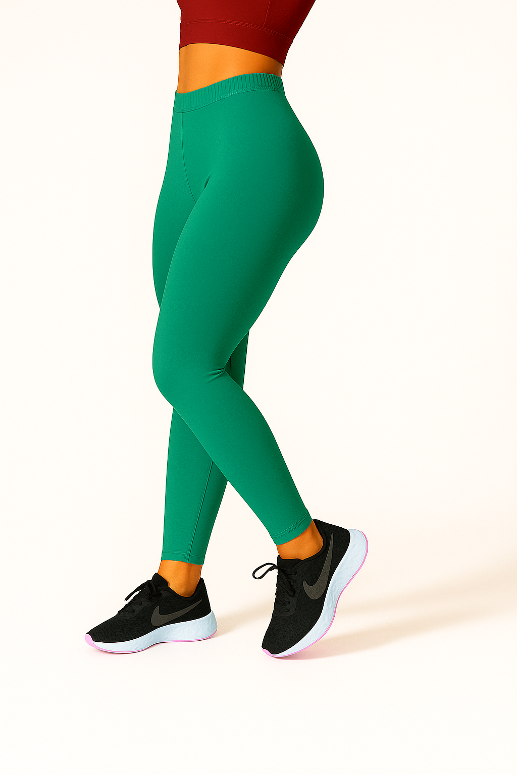 Spectra Green Women's Ankle Length Stretchable Cotton Lycra Leggings