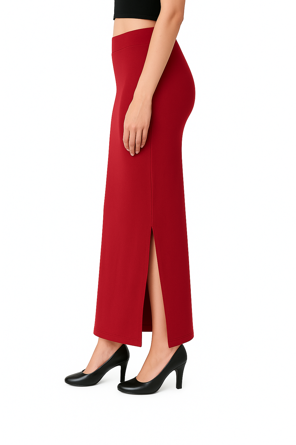 Blood Red Women's Solid Shapewear