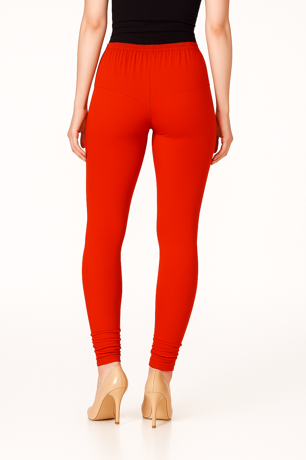 Mandarin Women's Solid Churidar Stretchable Cotton Blend Legging