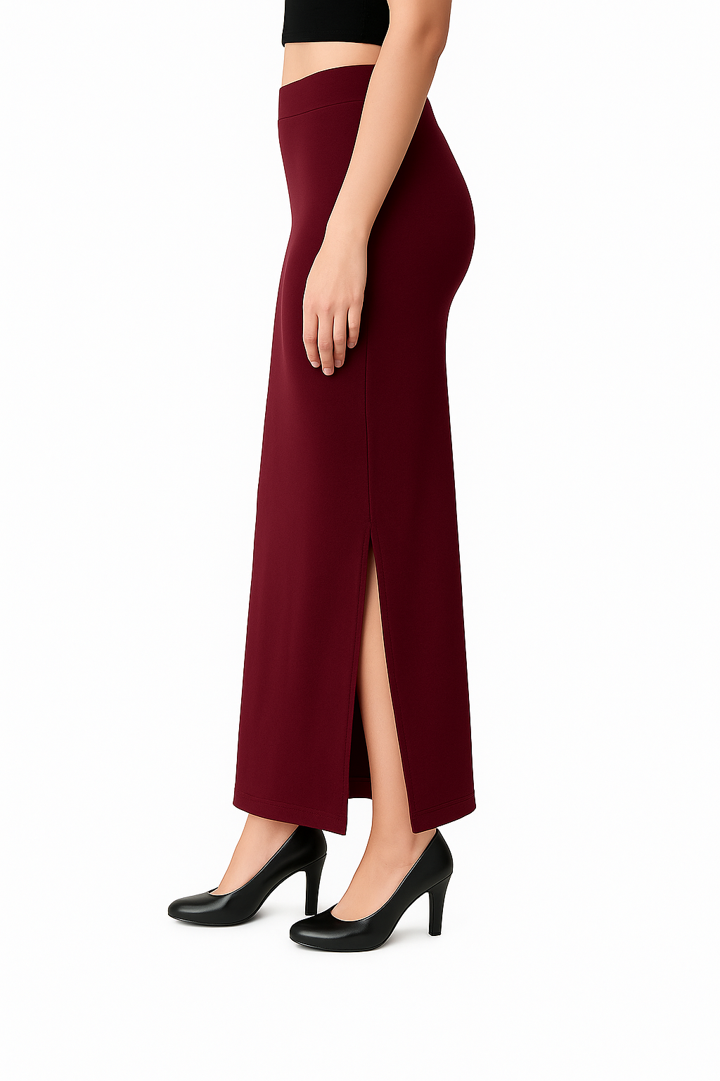 D.K Maroon Women's Solid Shapewear