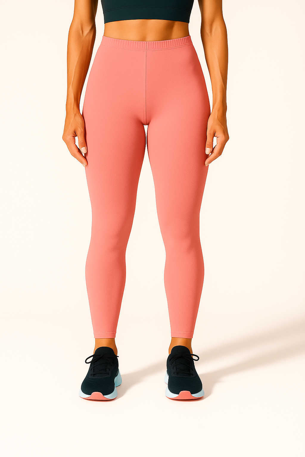 Light Cherry Women's Ankle Length Stretchable Cotton Lycra Leggings
