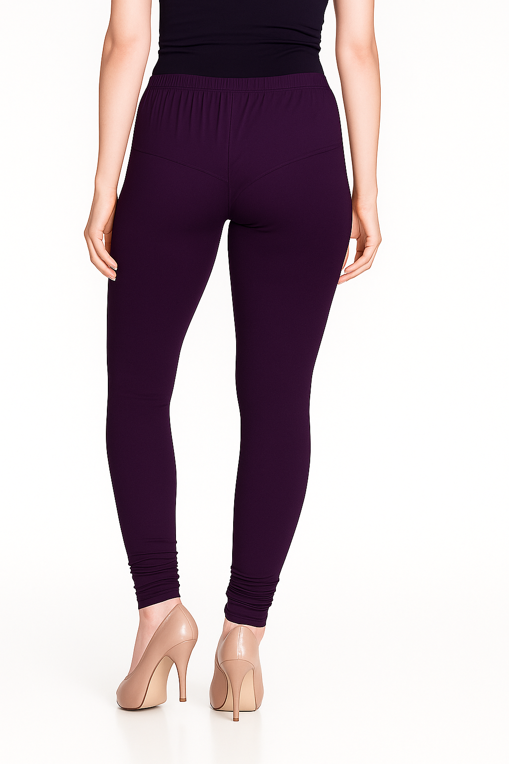 Liberty Women's Solid Churidar Stretchable Cotton Blend Legging