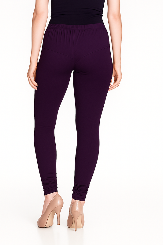 Liberty Women's Solid Churidar Stretchable Cotton Blend Legging