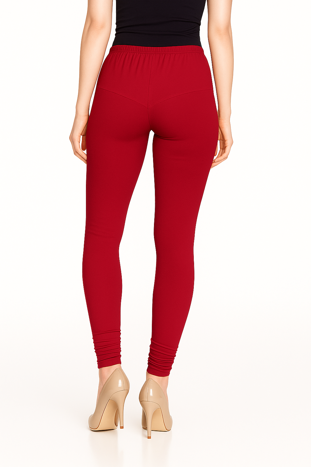 Baby Malive Women's Solid Churidar Stretchable Cotton Blend Legging