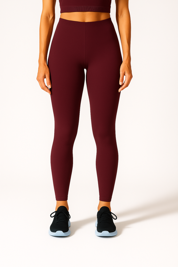 Wine Women's Ankle Length Stretchable Cotton Lycra Leggings