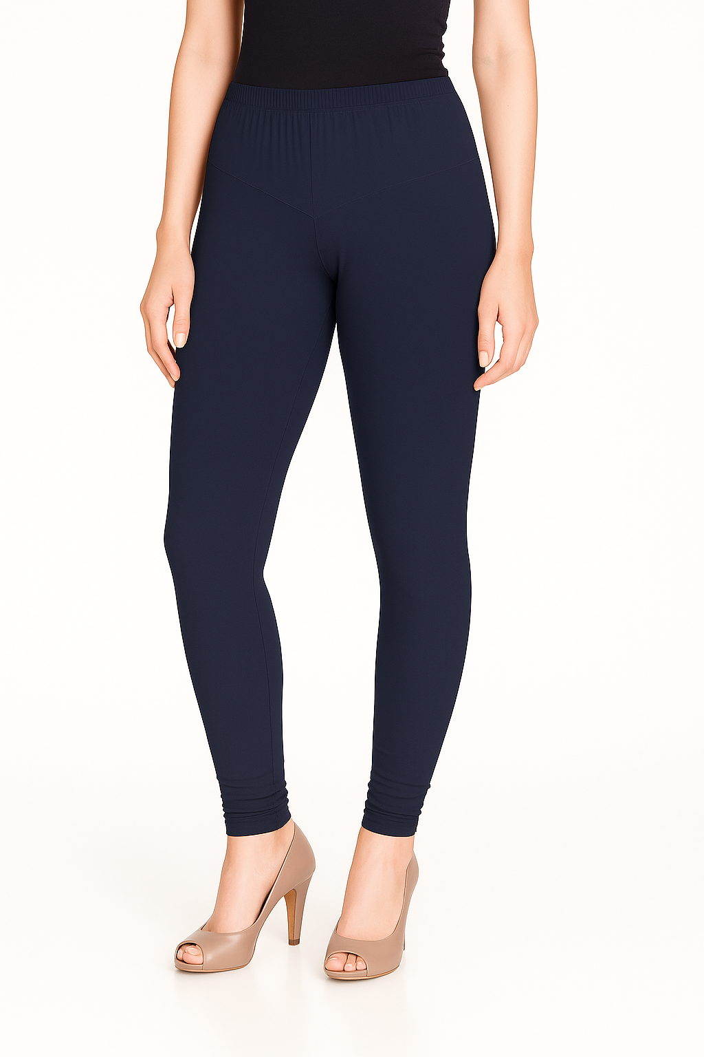 Space Cadet Women's Solid Churidar Stretchable Cotton Blend Legging