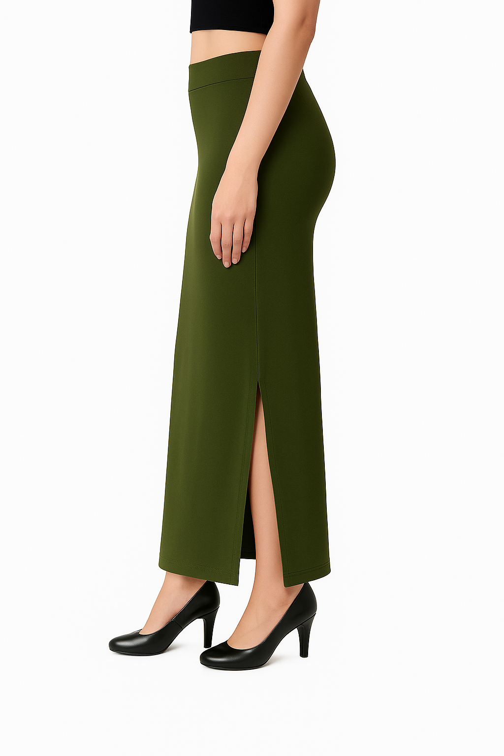 Dark Olive Women's Solid Shapewear